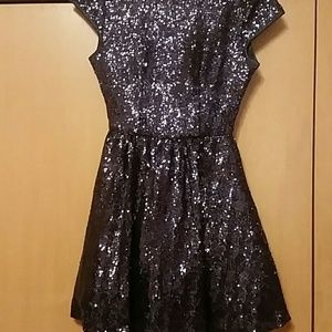 Navy blue sequin dress
